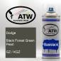 Preview: Dodge, Black Forest Green Pearl, GZ / KGZ: 400ml Sprühdose, von ATW Autoteile West.